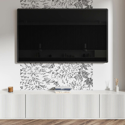 Panou decorativ bucatarie Motiv floral cu frunze verzi