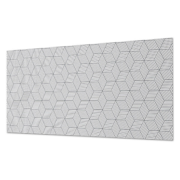 Panou decorativ dreptunghiular Frunze hexagonale într-un stil dinamic