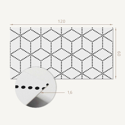 Panou decorativ bucatarie Motiv cu puncte hexagonale