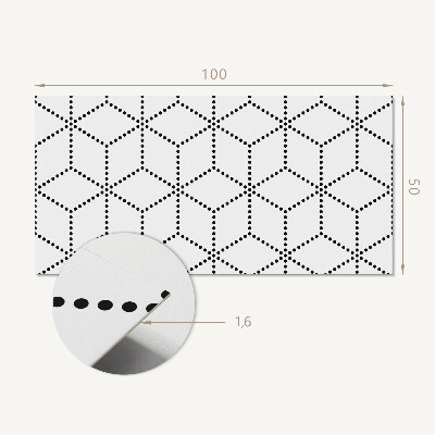 Panou decorativ bucatarie Motiv cu puncte hexagonale