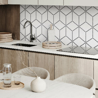 Panou decorativ bucatarie Motiv cu puncte hexagonale