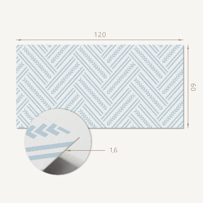 Panou decorativ perete dreptunghiular Model în zig-zag cu accente liniare