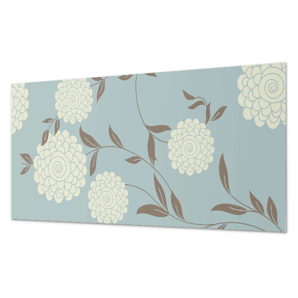 Panou decorativ dreptunghiular Motiv floral cu frunze verzi