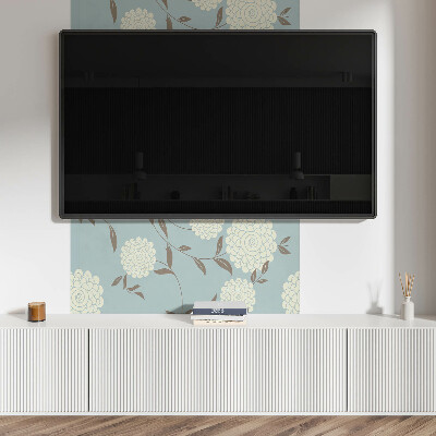 Panou decorativ dreptunghiular Motiv floral cu frunze verzi