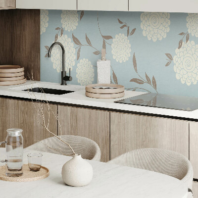 Panou decorativ dreptunghiular Motiv floral cu frunze verzi