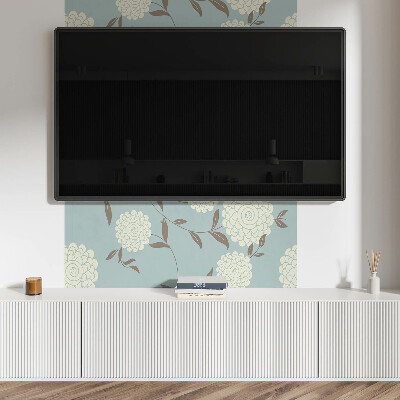 Panou decorativ dreptunghiular Motiv floral cu frunze verzi
