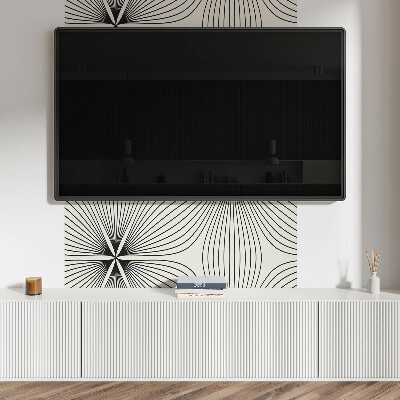 Panou decorativ perete dreptunghiular Modele energetice cu linii dinamice