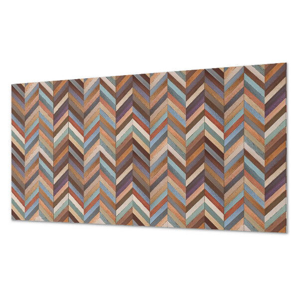 Panou decorativ perete dreptunghiular Model cu oase de hering în stil lemn