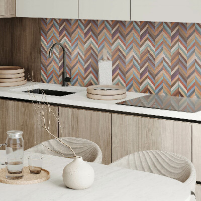 Panou decorativ perete dreptunghiular Model cu oase de hering în stil lemn