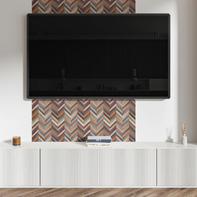 Panou decorativ perete dreptunghiular Model cu oase de hering în stil lemn