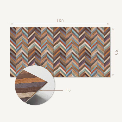 Panou decorativ perete dreptunghiular Model cu oase de hering în stil lemn