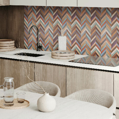 Panou decorativ perete dreptunghiular Model cu oase de hering în stil lemn
