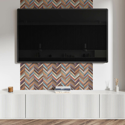 Panou decorativ perete dreptunghiular Model cu oase de hering în stil lemn