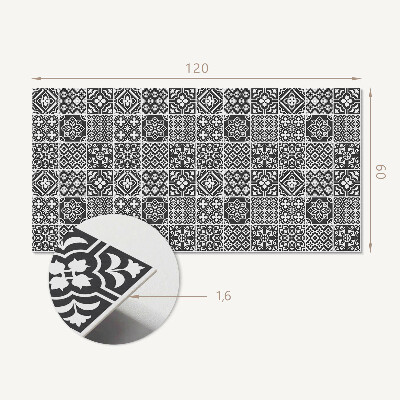Panou decorativ dreptunghiular Motive geometrice în plăci