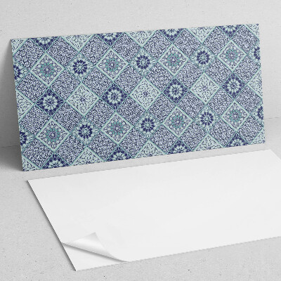 Panou decorativ perete dreptunghiular Forme de mozaic într-un stil geometric