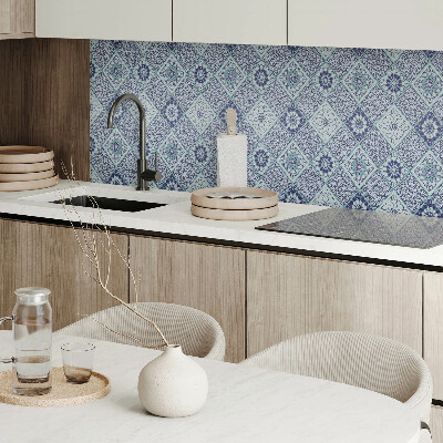 Panou decorativ perete dreptunghiular Forme de mozaic într-un stil geometric