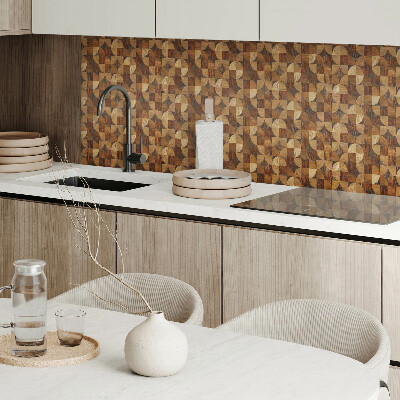 Panou decorativ perete dreptunghiular Un model inspirat din geometria lemnului