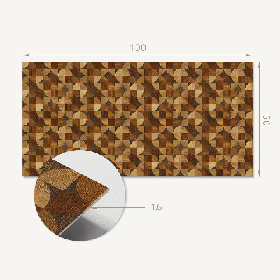 Panou decorativ perete dreptunghiular Un model inspirat din geometria lemnului