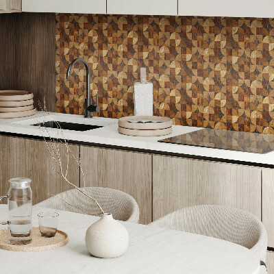 Panou decorativ perete dreptunghiular Un model inspirat din geometria lemnului