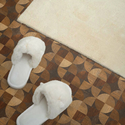 Panou decorativ perete dreptunghiular Un model inspirat din geometria lemnului