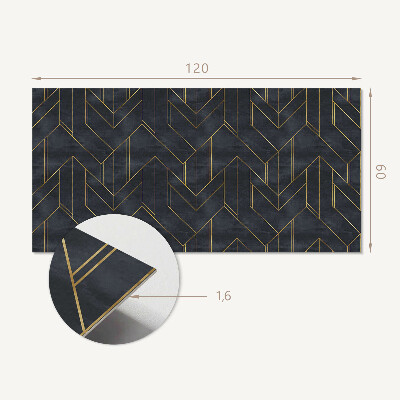 Panou decorativ dreptunghiular Model de linii ?i forme geometrice