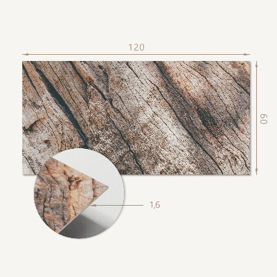 Panou decorativ dreptunghiular Model de lemn cu desene