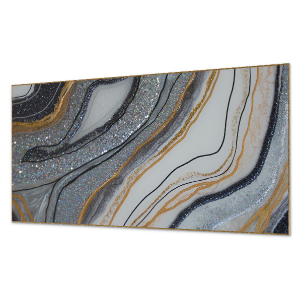Panou decorativ dreptunghiular Unde abstracte cu efect de lumină