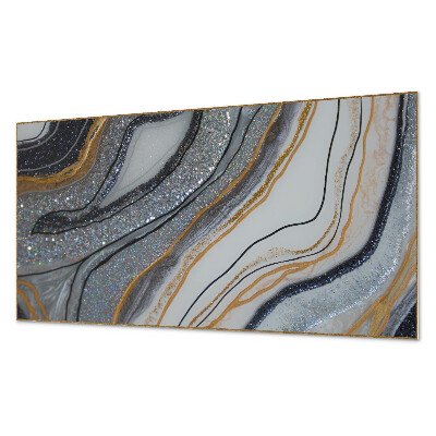 Panou decorativ dreptunghiular Unde abstracte cu efect de lumină