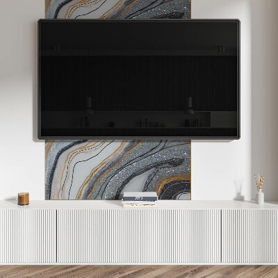 Panou decorativ dreptunghiular Unde abstracte cu efect de lumină