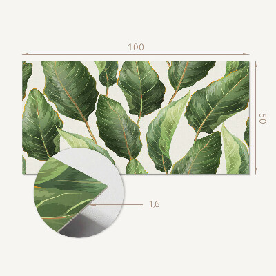 Panou decorativ dreptunghiular Model de frunze tropicale