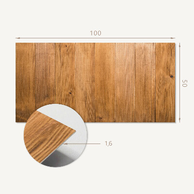 Panou decorativ bucatarie Model natural de scânduri de lemn