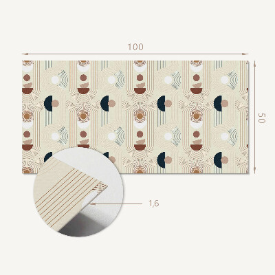 Panou decorativ perete dreptunghiular Motiv geometric abstract