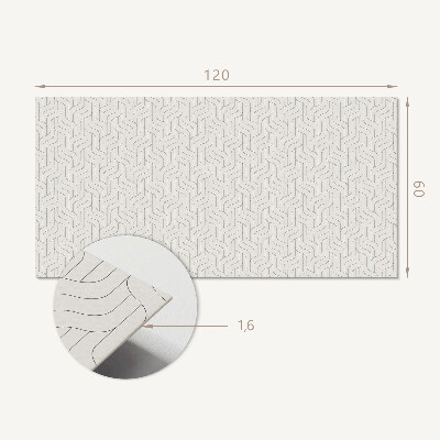 Panou decorativ dreptunghiular Valuri într-un motiv subtil