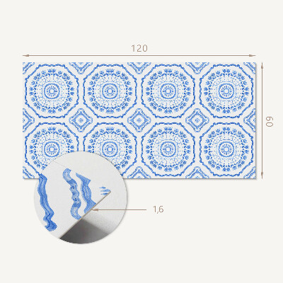 Panou decorativ bucatarie Motive florale în cercuri