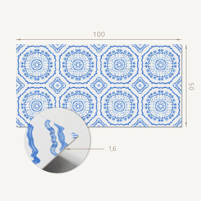 Panou decorativ bucatarie Motive florale în cercuri