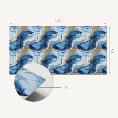 Panou decorativ dreptunghiular Valuri abstracte în mi?care