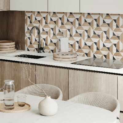 Panou decorativ bucatarie Motiv abstract al formelor triunghiulare