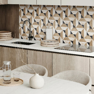 Panou decorativ bucatarie Motiv abstract al formelor triunghiulare