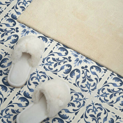 Panou decorativ perete dreptunghiular Un motiv floral într-o compozi?ie cu gresie