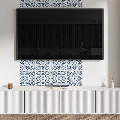 Panou decorativ perete dreptunghiular Un motiv floral într-o compozi?ie cu gresie