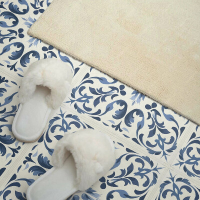 Panou decorativ perete dreptunghiular Un motiv floral într-o compozi?ie cu gresie