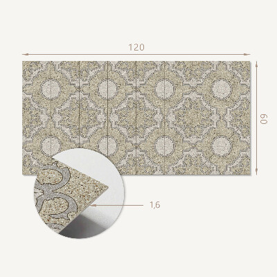 Panou decorativ dreptunghiular Model de mozaic cu cercuri