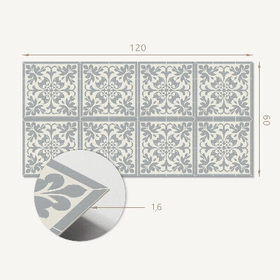 Panou decorativ bucatarie Motiv floral pe gresie
