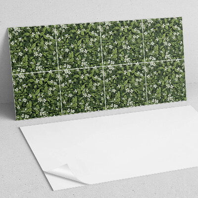Panou decorativ perete dreptunghiular Aranjament floral cu frunze
