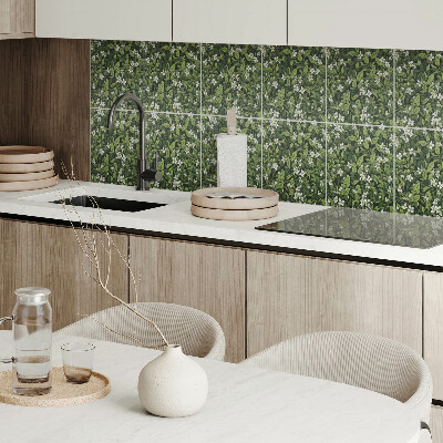 Panou decorativ perete dreptunghiular Aranjament floral cu frunze