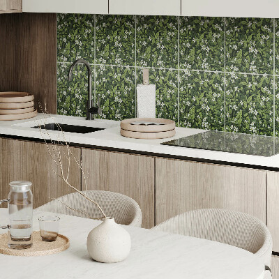 Panou decorativ perete dreptunghiular Aranjament floral cu frunze