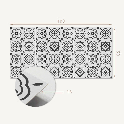 Panou decorativ dreptunghiular Modele geometrice în forme pătrate