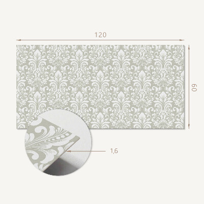 Panou decorativ perete dreptunghiular Un motiv vegetal cu detalii decorative