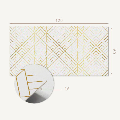 Panou decorativ perete dreptunghiular Model cu frunze în 3D