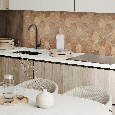 Panou decorativ dreptunghiular Model hexagonal pe suprafa?ă